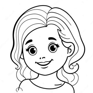 Cute Cartoon Hair Coloring Page 6685-5438