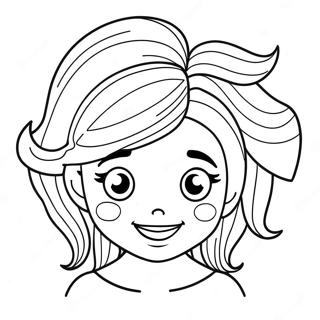 Cute Cartoon Hair Coloring Page 6685-5439