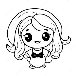 Cute Cartoon Hair Coloring Page 6685-5440