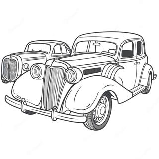 Vintage Classic Cars Coloring Page 66881-55224