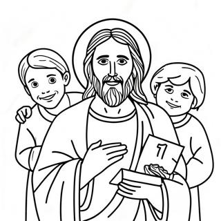 Jesus Christ With Children Coloring Page 66891-55230