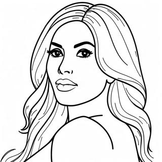 Kim Kardashian Coloring Page 66900-55234