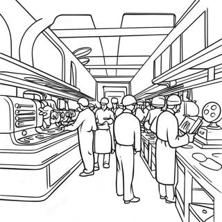 Busy Factory Scene Coloring Page 66911-55245