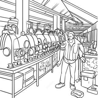 Busy Factory Scene Coloring Page 66911-55247