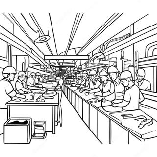 Busy Factory Scene Coloring Page 66911-55248