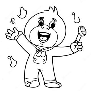 Nooshy Singing On Stage Coloring Page 66921-55252