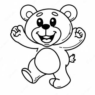 Colorful Grateful Dead Bear Dancing Coloring Page 66941-55283