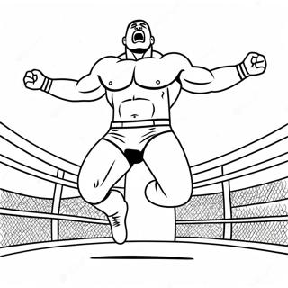 Wwe Wrestler Jumping On Opponent Coloring Page 66951-55263