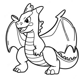 Gigantamax Charizard In Flight Coloring Page 6695-5445