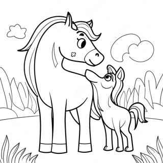 Horse And Dog Coloring Page 66971-55268