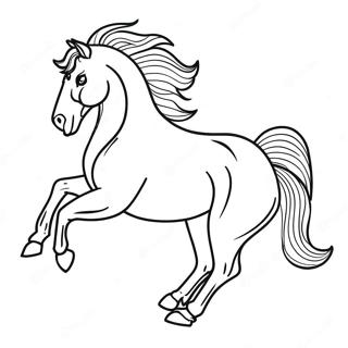 Majestic Horse Galloping Coloring Page 66972-55273