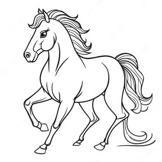 Majestic Horse Galloping Coloring Page 66972-55275