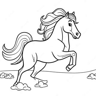 Majestic Horse Galloping Coloring Page 66972-55276