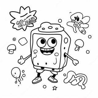 Stoner Spongebob Coloring Page 66981-55286