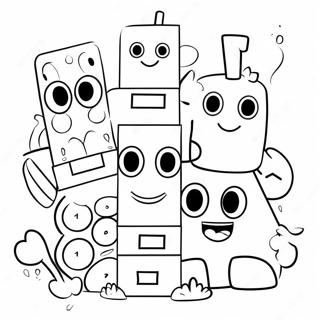 Colorful Numberblocks 11 With Friends Coloring Page 66992-55299