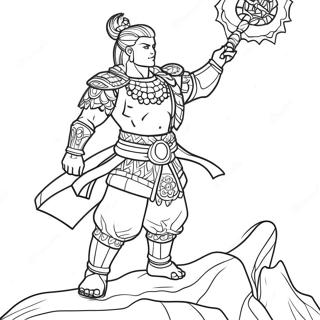 Genya In Action Coloring Page 67002-55319