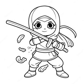 Ninja Girl Coloring Page 67021-55327