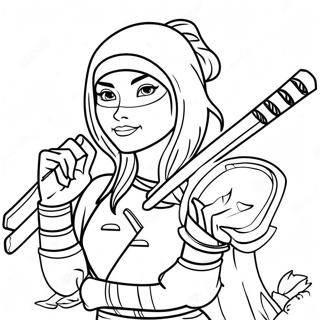 Ninja Girl Coloring Page 67021-55328