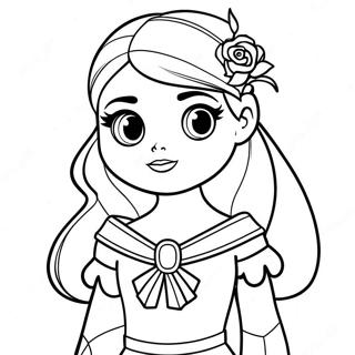 Aria Blaze In Magical Costume Coloring Page 67072-55354