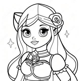 Aria Blaze In Magical Costume Coloring Page 67072-55355