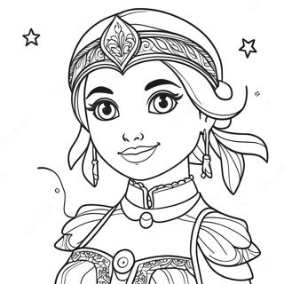 Aria Blaze In Magical Costume Coloring Page 67072-55356