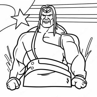 Wwe Superstars In Action Coloring Page 67092-55379