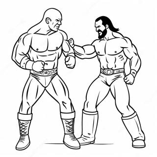 Wwe Superstars In Action Coloring Page 67092-55380