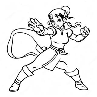 Chun Li In Battle Stance Coloring Page 67102-55375