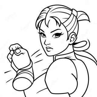 Chun Li In Battle Stance Coloring Page 67102-55376