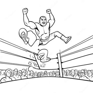 Wwe Wrestler Jumping On Opponent Coloring Page 67122-55397