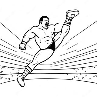 Wwe Wrestler Jumping On Opponent Coloring Page 67122-55398