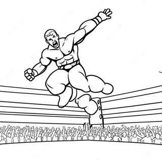 Wwe Wrestler Jumping On Opponent Coloring Page 67122-55399