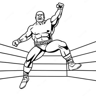 Wwe Wrestler Jumping On Opponent Coloring Page 67122-55400