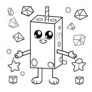 Numberblocks 1000 With Colorful Shapes Coloring Page 67143-55407