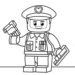 Lego Police Officer In Action Coloring Page 67173-55433