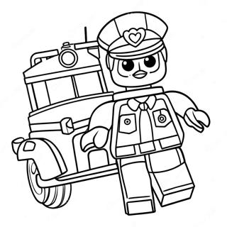 Lego Police Officer In Action Coloring Page 67173-55434