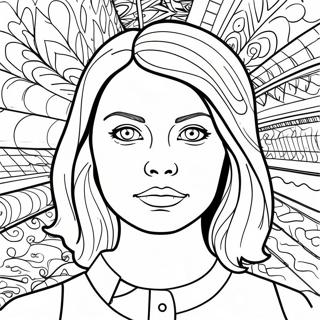 Creative Self Portrait Template Coloring Page 67183-55438