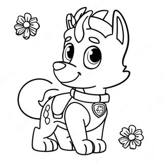 Christmas Paw Patrol Coloring Page 671-535