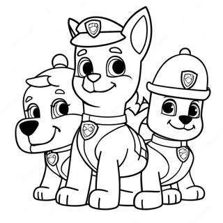 Christmas Paw Patrol Coloring Page 671-536