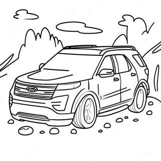 Ford Explorer Off Road Adventure Coloring Page 67203-55444