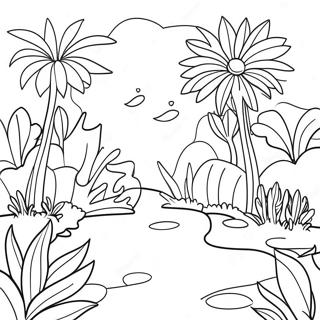 Eden Garden Scene Coloring Page 67213-55470