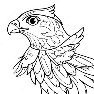 Majestic Falcon In Flight Coloring Page 67233-55485