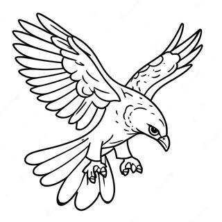 Majestic Falcon In Flight Coloring Page 67233-55486