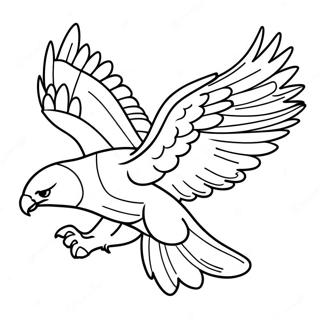 Majestic Falcon In Flight Coloring Page 67233-55488