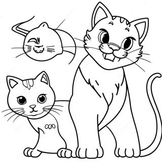 Fierce Warrior Cats In Battle Coloring Page 67243-55503