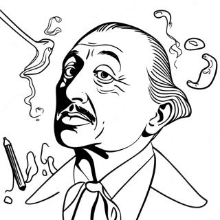 Salvador Dali Surrealist Art Coloring Page 67252-55494