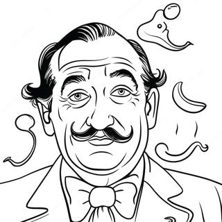 Salvador Dali Surrealist Art Coloring Page 67252-55495