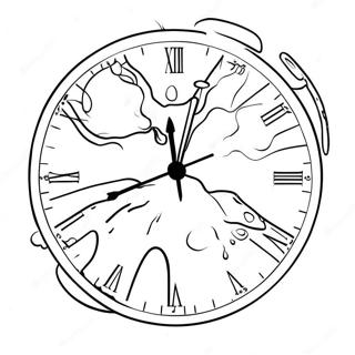 Melting Clocks Salvador Dali Coloring Page 67253-55478