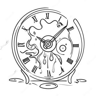 Melting Clocks Salvador Dali Coloring Page 67253-55479