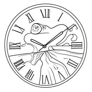 Melting Clocks Salvador Dali Coloring Page 67253-55480